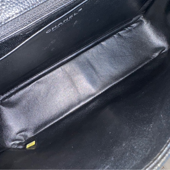 SOLD Chanel Caviar Leather Jumbo Single Flap Shoulder Bag - Picture 14 of 16